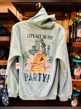 Disney Parks Tiana’s Bayou Adventure Full Zip Up Hoodie Embroidered Women’s NWT
